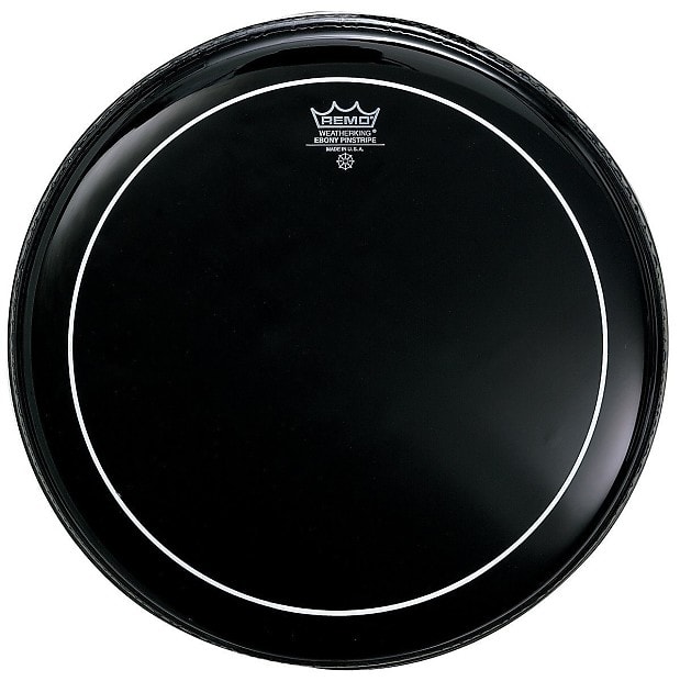 Pinstripe Ebony Bass Drum Head 20"
